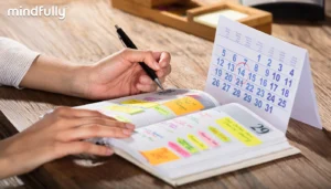 Person concentrating on tasks