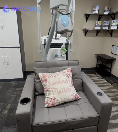 Picture of patented deep TMS therapy to cure depression anxiety and OCR