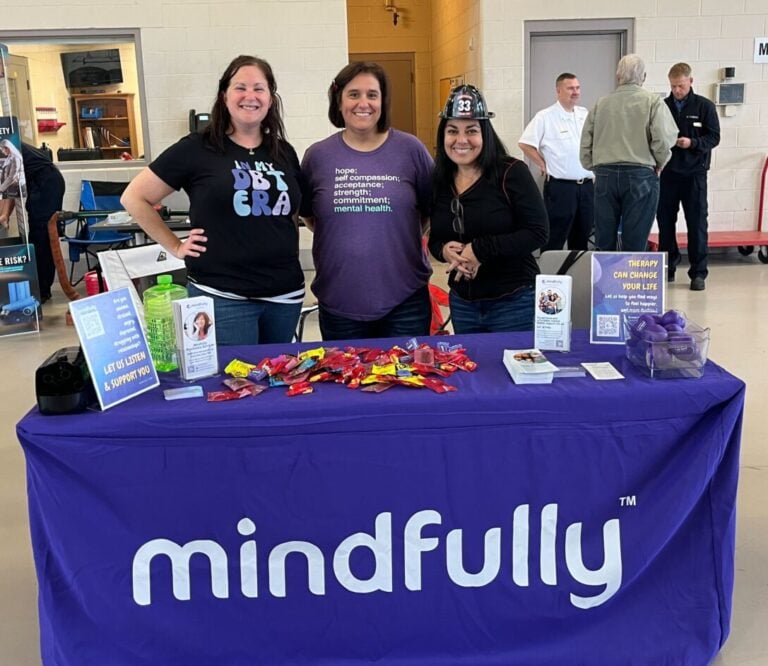 Stephanie Albertz, Marta Trujillo, and Dana Danoff at an outreach event in Cincinnati, Ohio.