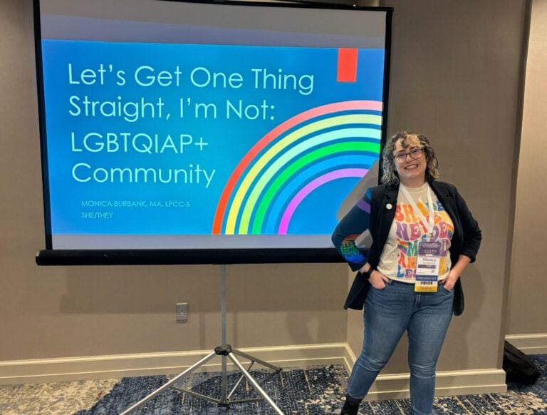 Monica Burbank presenting at the Ohio Counselors Conference