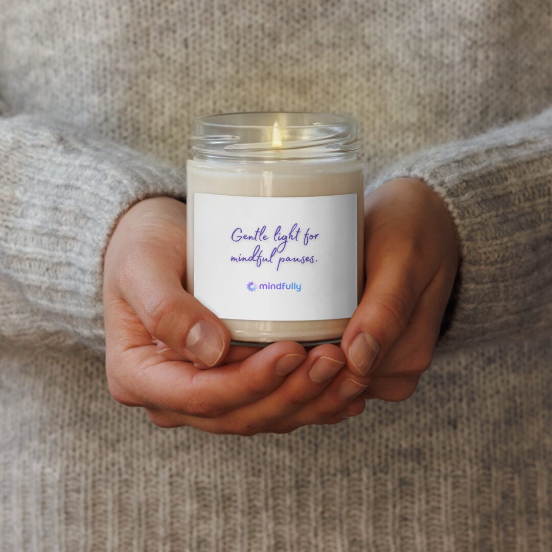 Mindfully "Gentle Light for Mindful Pauses" scented soy candle