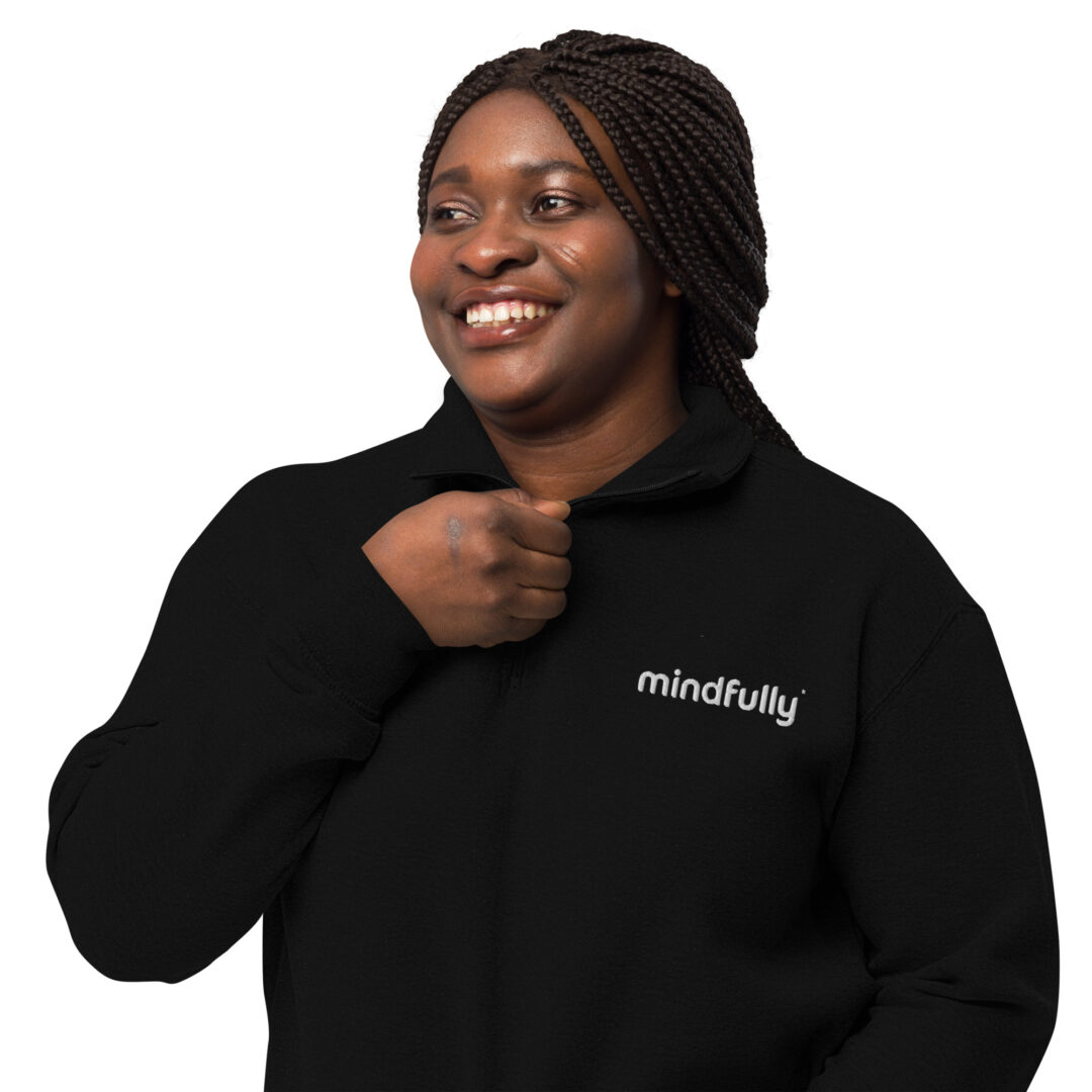 Mindfully unisex fleece pullover - Image 4