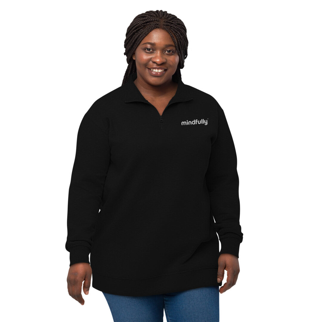 Mindfully unisex fleece pullover - Image 3