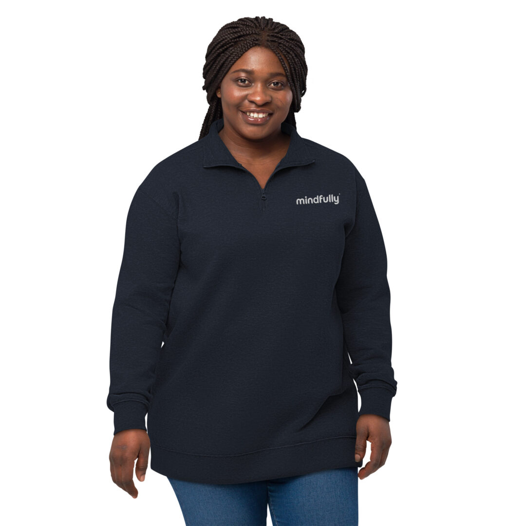 Mindfully unisex fleece pullover - Image 2