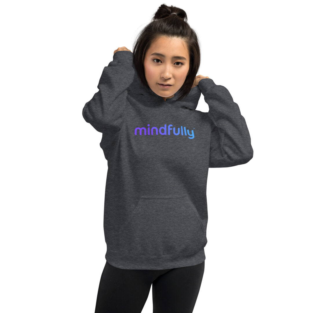 Mindfully Purple Logo Unisex Hoodie - Image 2