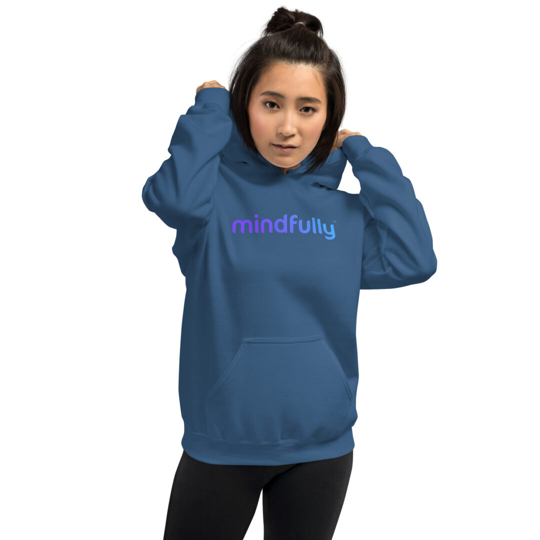 Mindfully Purple Logo Unisex Hoodie - Image 3