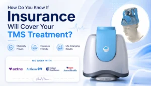 Guide to TMS treatment insurance coverage showing the Brainway device and accepted health insurance providers.