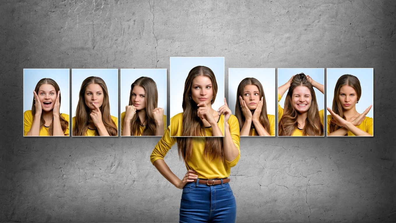 Person practicing emotional labeling