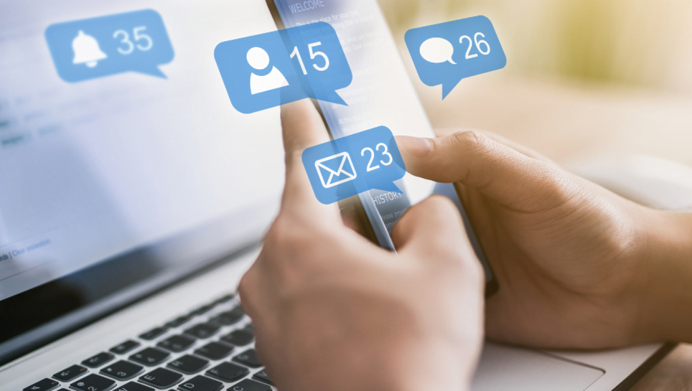Infographic illustrating strategies for using social media to enhance business growth and engagement.