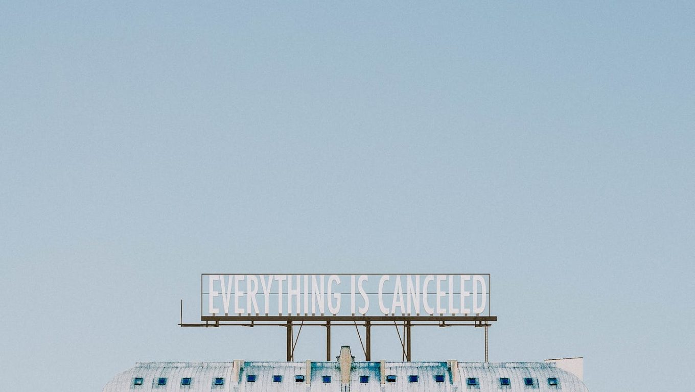 A building featuring a prominent sign that reads "Everything is Changed